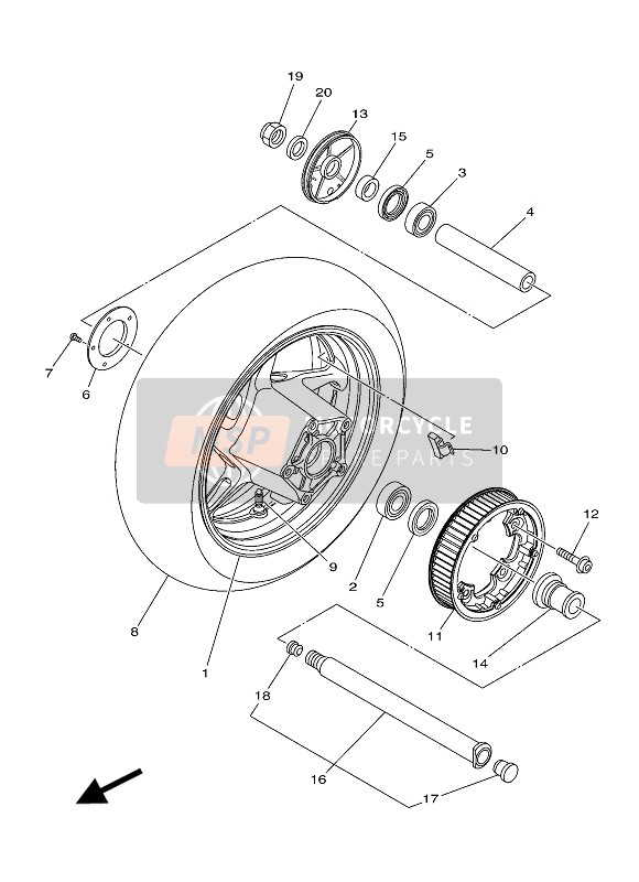 59C2537A0000, Housing,  Sensor Rear, Yamaha, 0